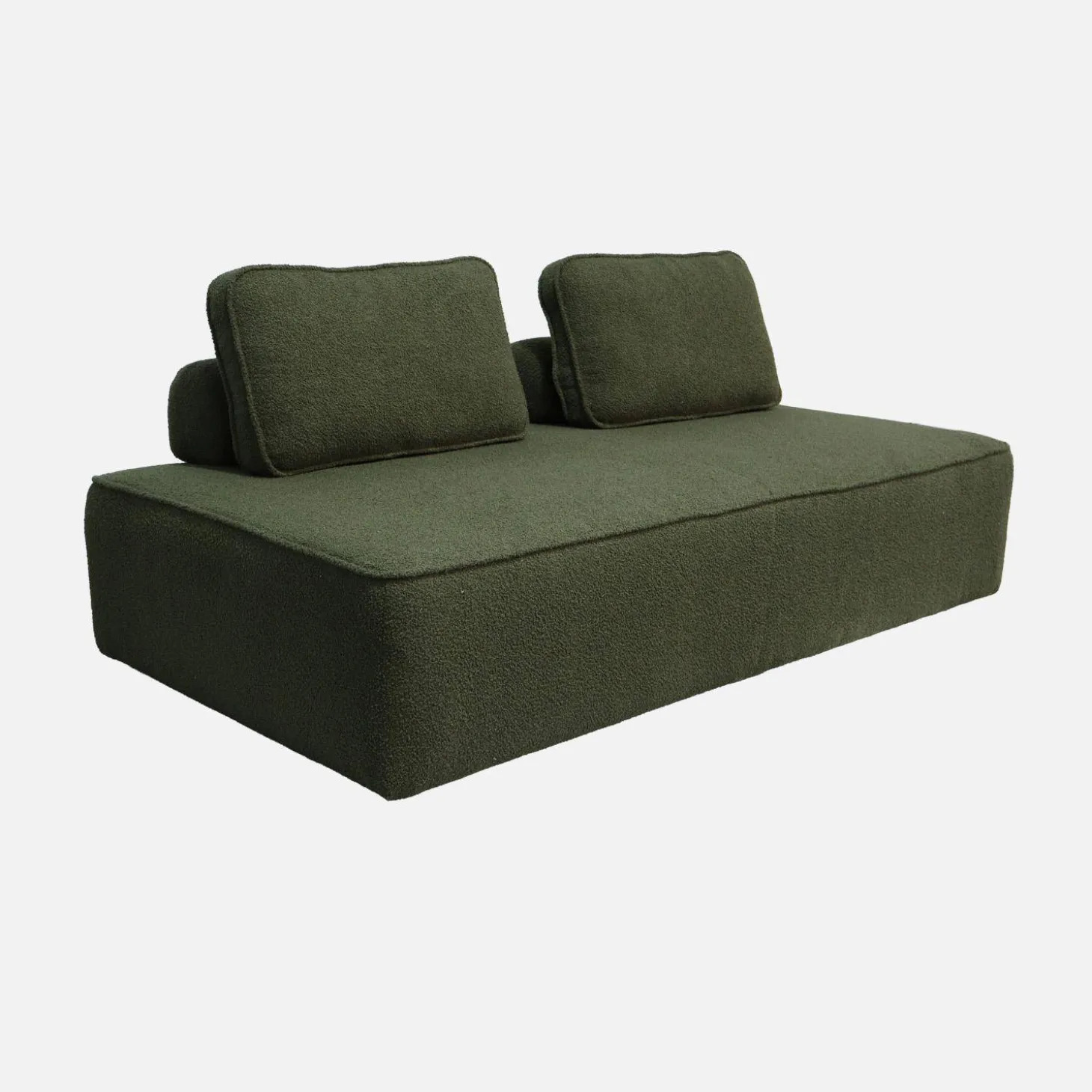 Sofá modular em tecido bouclé, 2 lugares