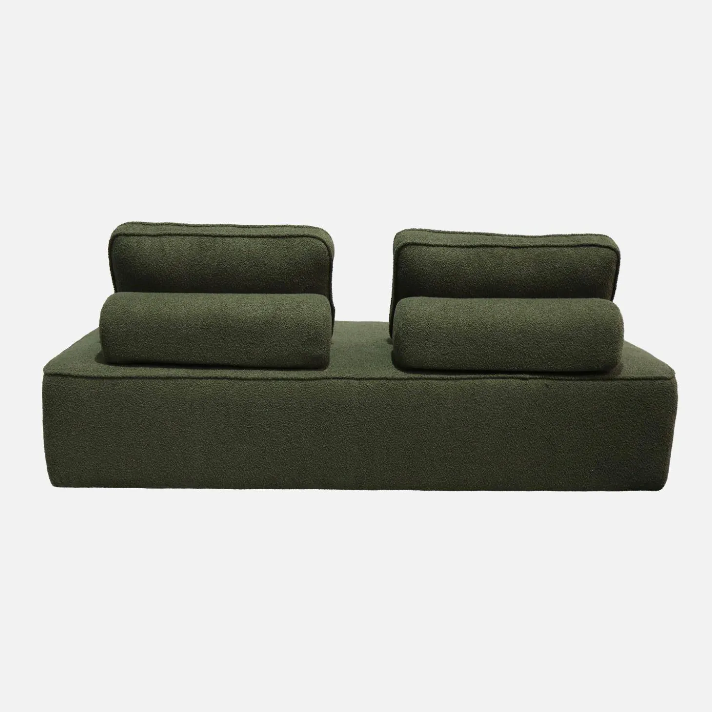Sofá modular em tecido bouclé, 2 lugares