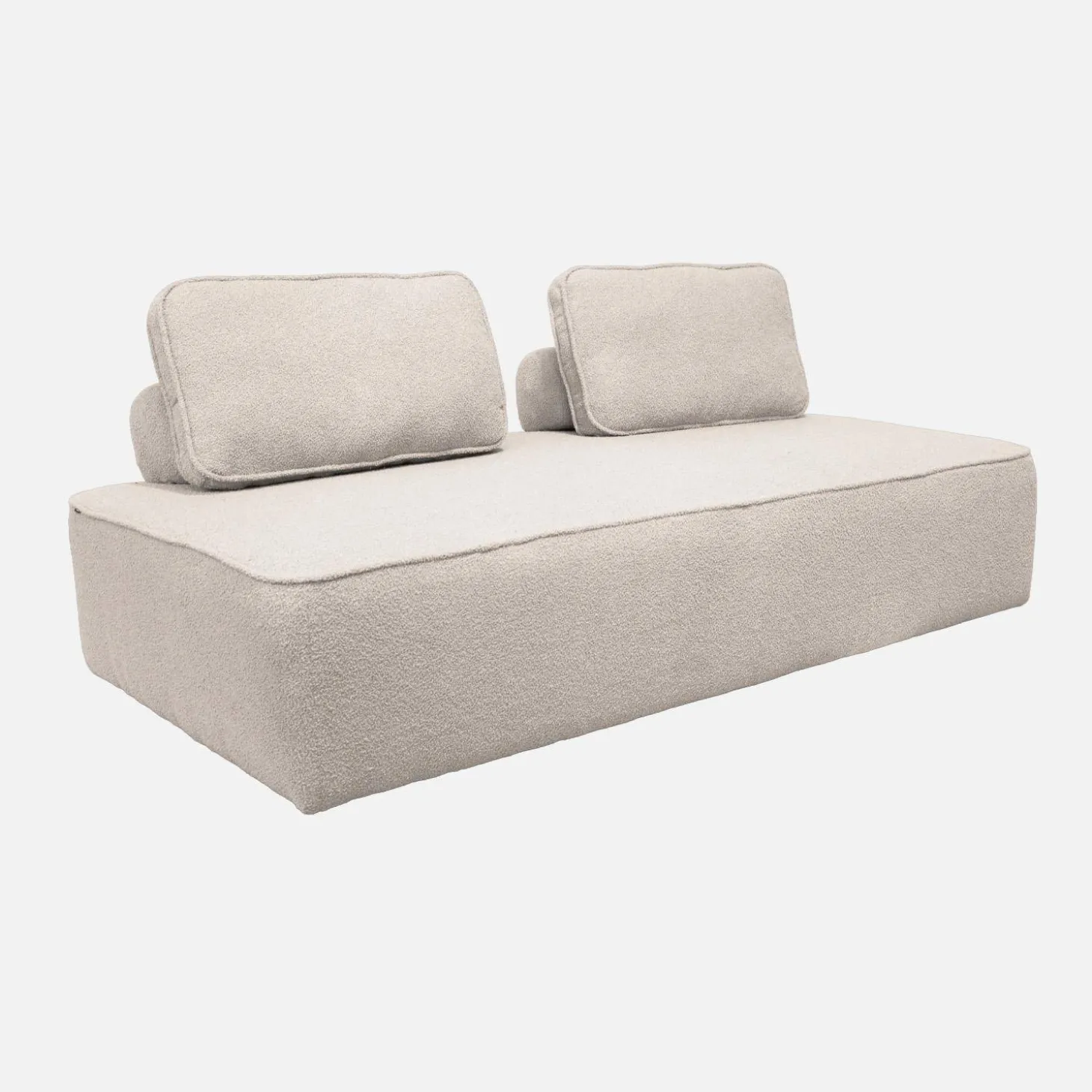Sofá modular em tecido bouclé, 2 lugares