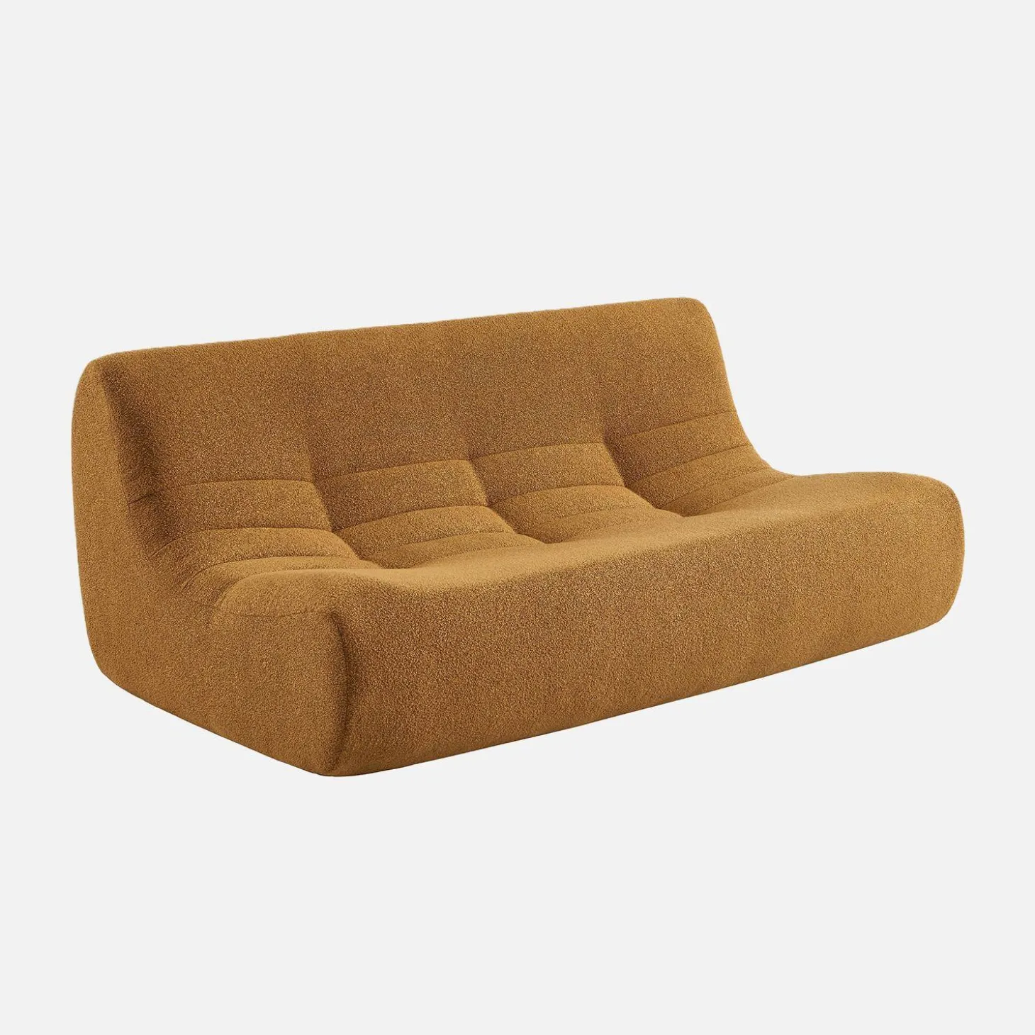 Sofá modular em tecido bouclé, 3 lugares