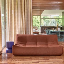 Sofá modular em tecido bouclé, 3 lugares