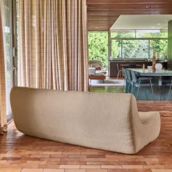 Sofá modular em tecido bouclé, 3 lugares