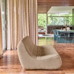 Sofá modular em tecido bouclé, 3 lugares