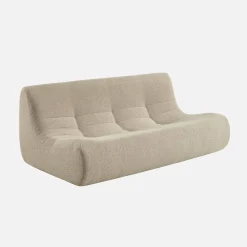 Sofá modular em tecido bouclé, 3 lugares