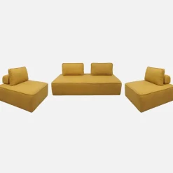 Sofá modular em tecido bouclé, 3 lugares