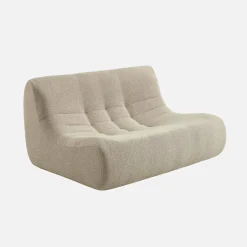 Sofá modular em tecido bouclé, 2 lugares