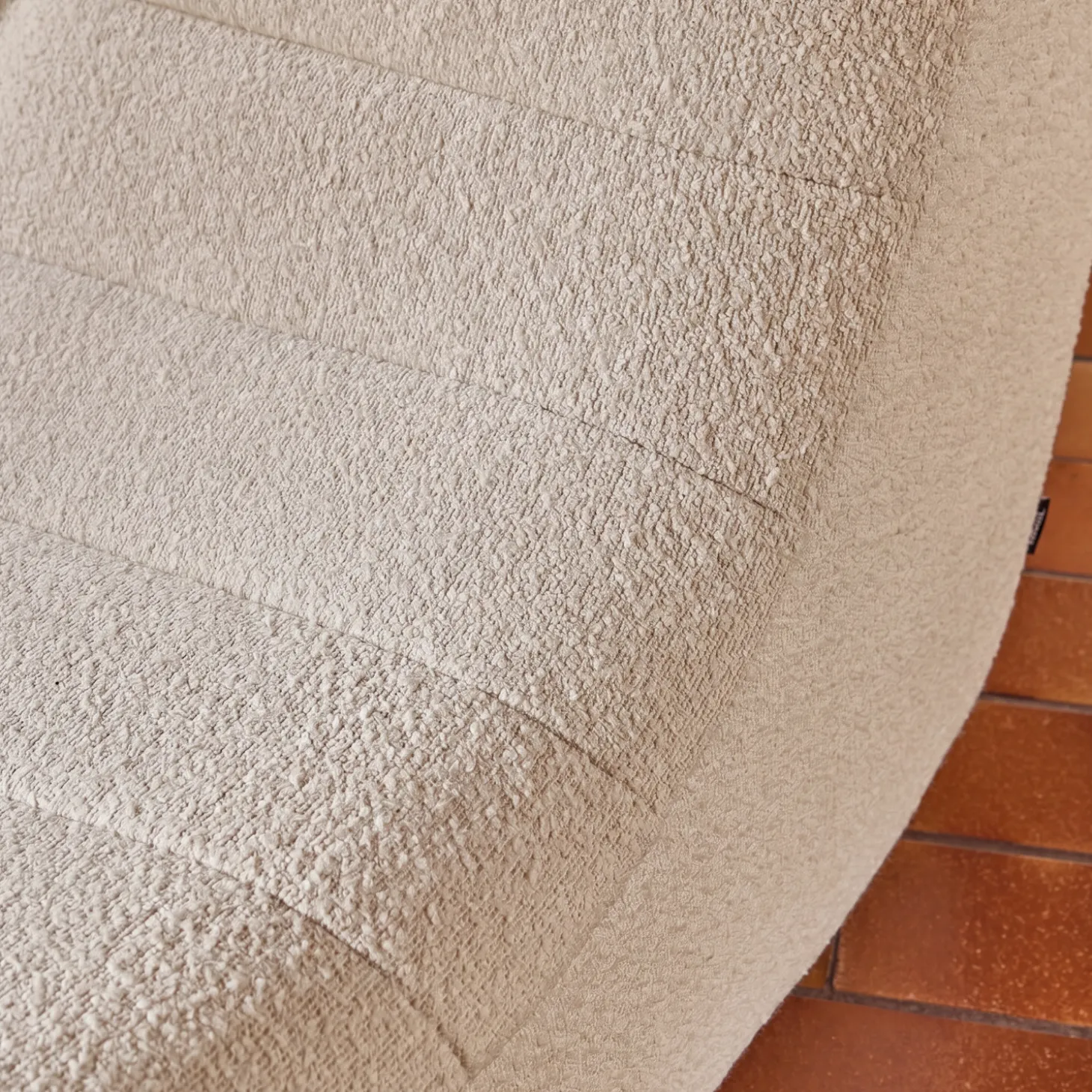 Sofá modular em tecido bouclé, 2 lugares