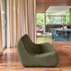 Sofá modular em tecido bouclé, 3 lugares