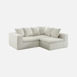Sofá modular em tecido chenille, 3 lugares