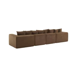 Sofá modular em tecido chenille, 4 lugares