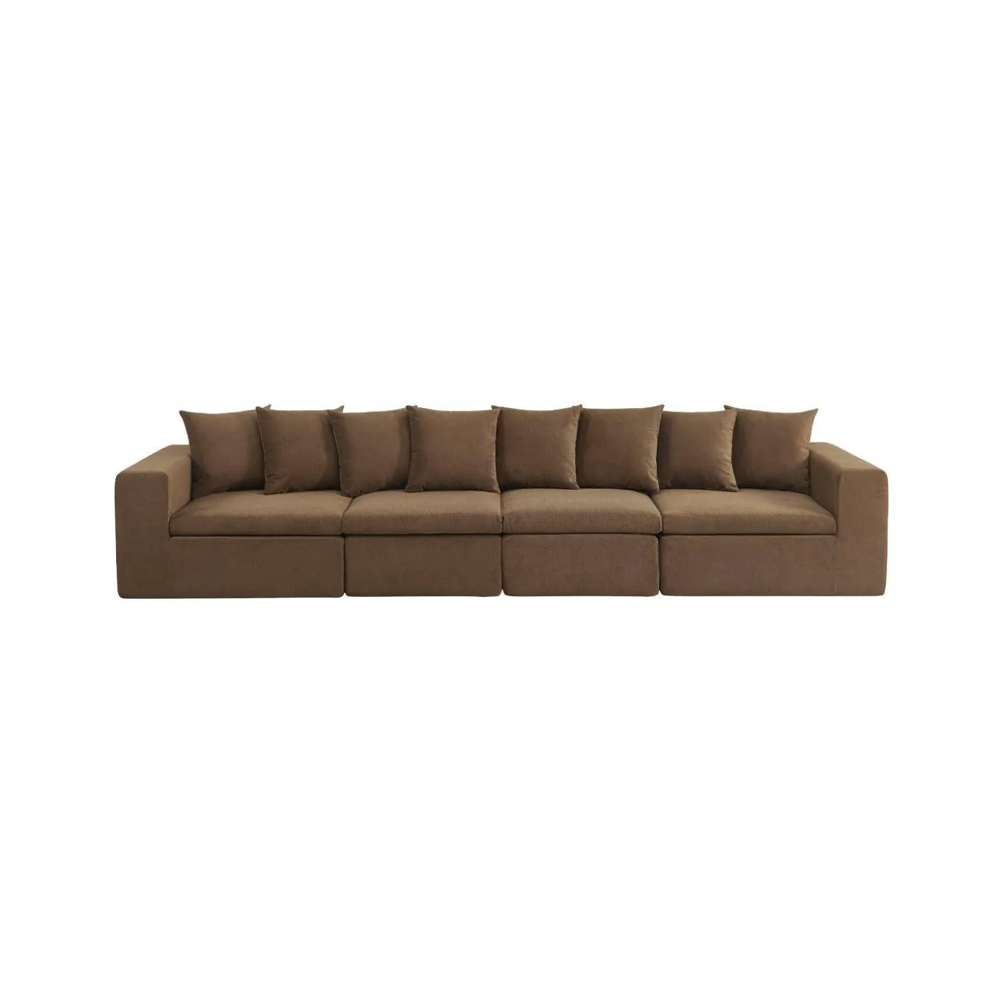 Sofá modular em tecido chenille, 4 lugares