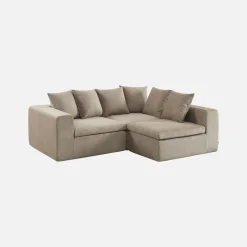 Sofá modular em tecido chenille, 3 lugares