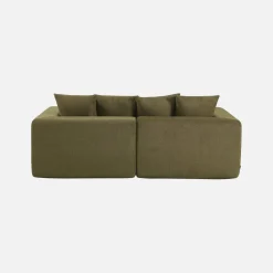 Sofá modular em tecido chenille, 2 lugares