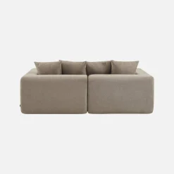 Sofá modular em tecido chenille, 2 lugares