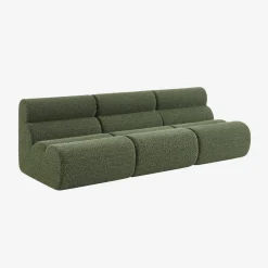Sofá modular em tecido efeito alpaca, 3 lugares