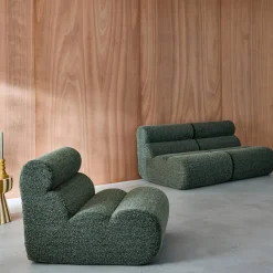 Sofá modular em tecido efeito alpaca, 3 lugares