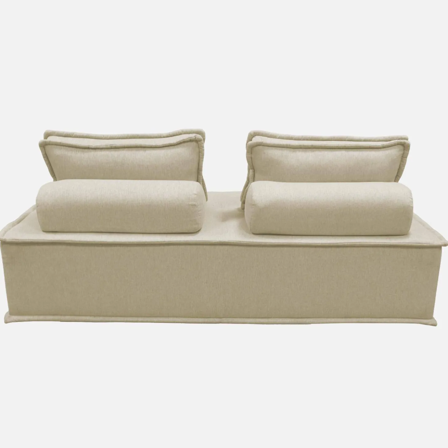Sofá modular em tecido liso, 4 lugares