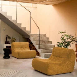 Sofá modular em tecido veludo canelado, 2 lugares
