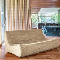 Sofá modular em veludo canelado, 3 lugares