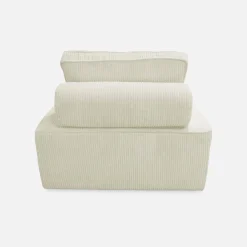 Sofá modular em veludo canelado, 2 lugares