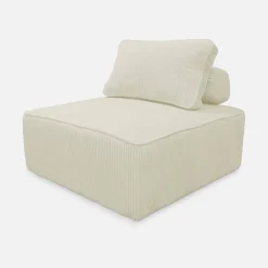 Sofá modular em veludo canelado, 4 lugares