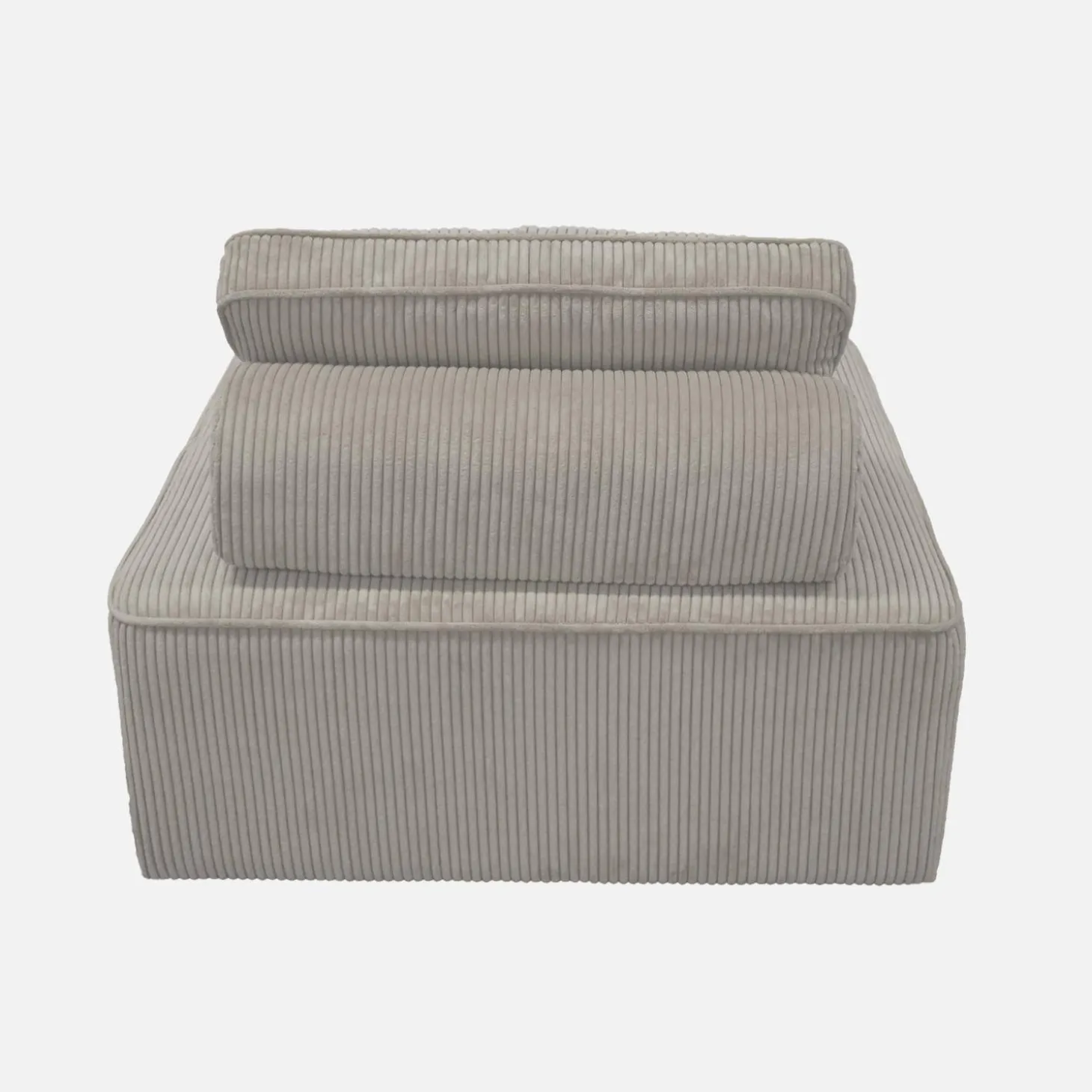 Sofá modular em veludo canelado, 2 lugares