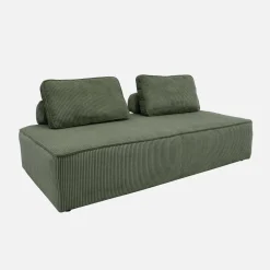 Sofá modular em veludo canelado, 4 lugares