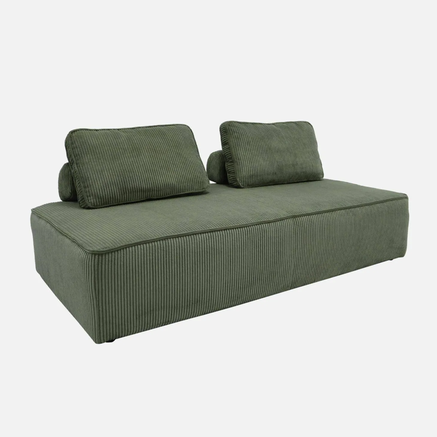 Sofá modular em veludo canelado, 4 lugares
