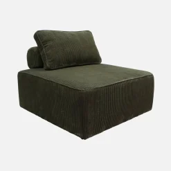 Sofá modular em veludo canelado, 4 lugares