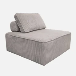 Sofá modular em veludo canelado, 4 lugares