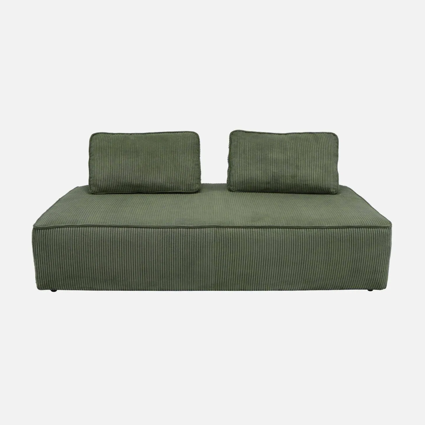 Sofá modular em veludo canelado, 4 lugares