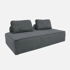 Sofá modular em veludo canelado, 4 lugares