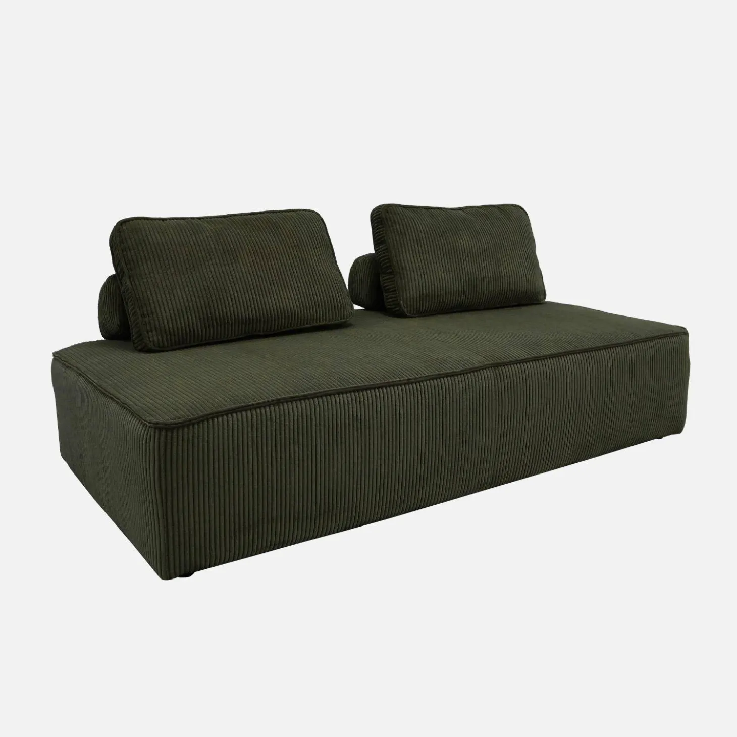 Sofá modular em veludo canelado, 4 lugares