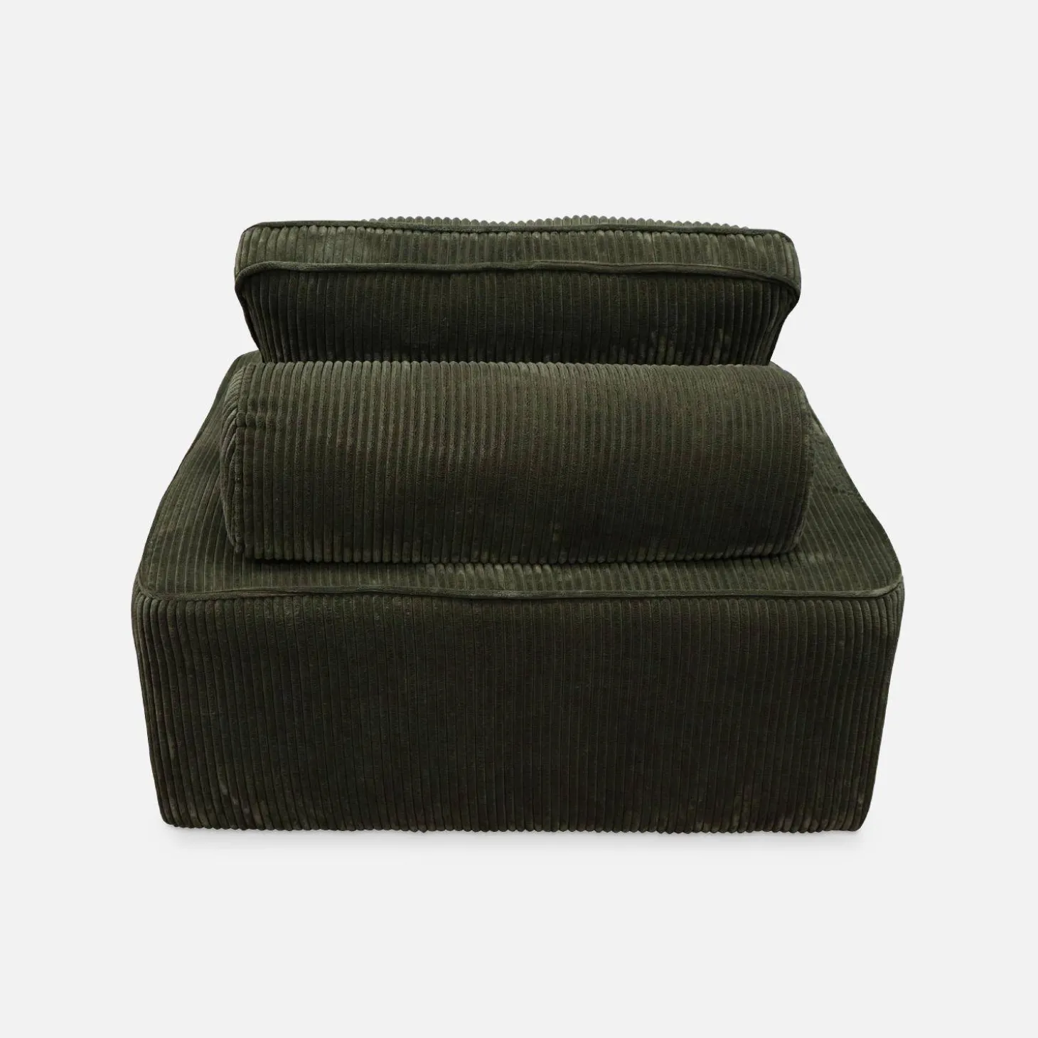 Sofá modular em veludo canelado, 3 lugares