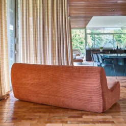 Sofá modular em veludo canelado, 3 lugares