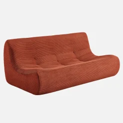 Sofá modular em veludo canelado, 3 lugares