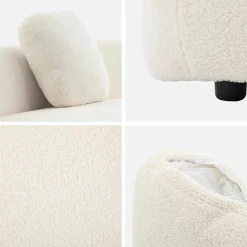 Sofá modular virgule boucle de 5 lugares