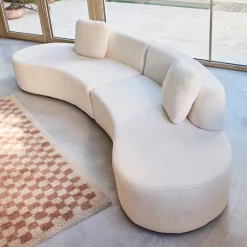 Sofá modular virgule boucle de 5 lugares