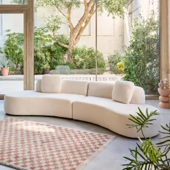 Sofá modular virgule boucle de 5 lugares