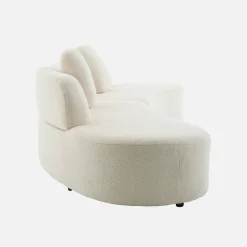 Sofá modular virgule boucle de 5 lugares