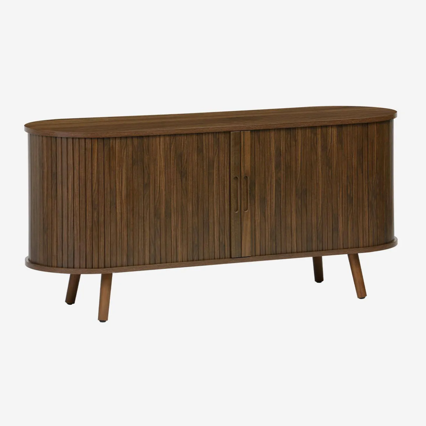 Suporte de TV escandinavo com portas ranhuradas, 120cm