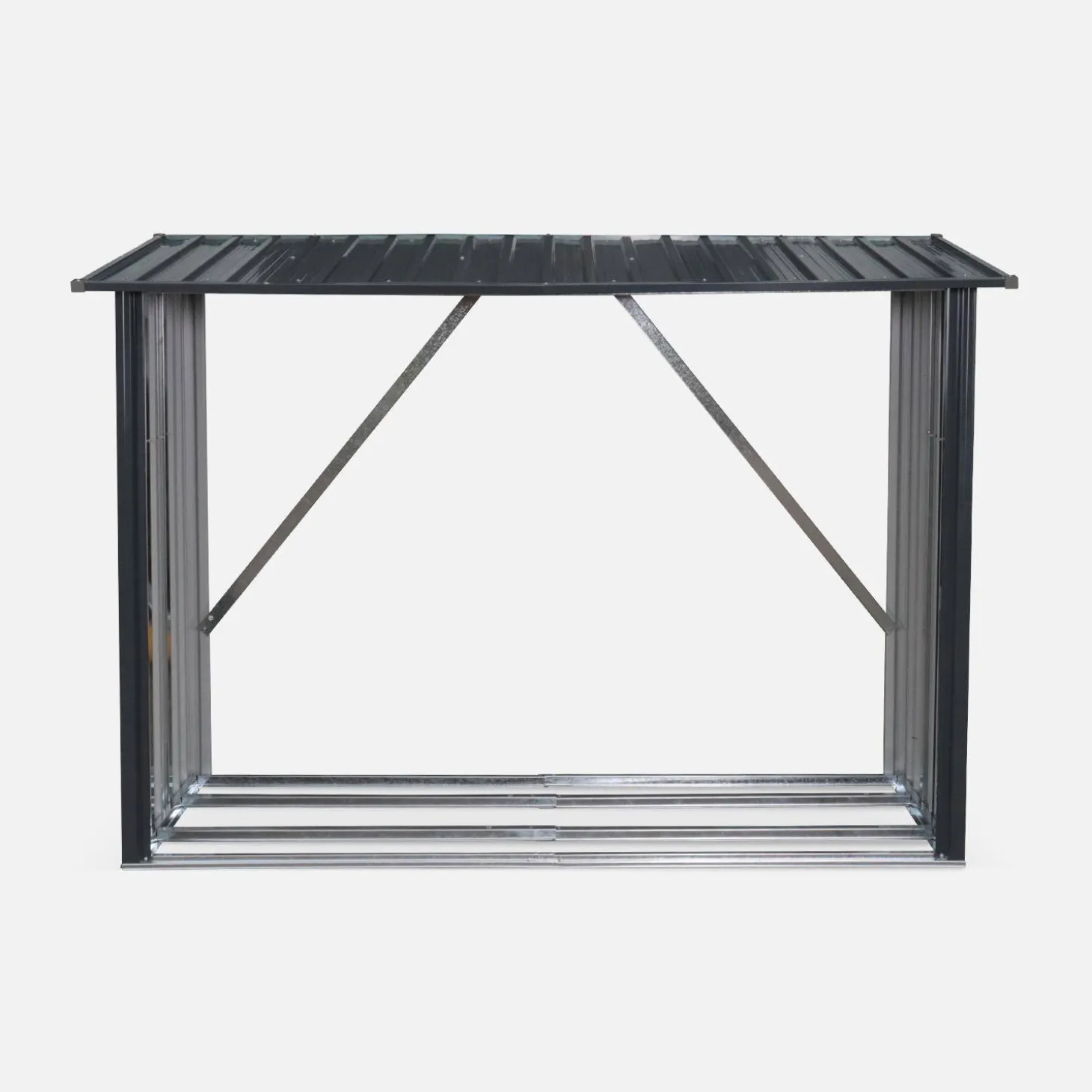 Suporte para lenha em aço galvanizado, set de 2