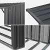 Suporte para lenha em aço galvanizado, 80x215x155cm