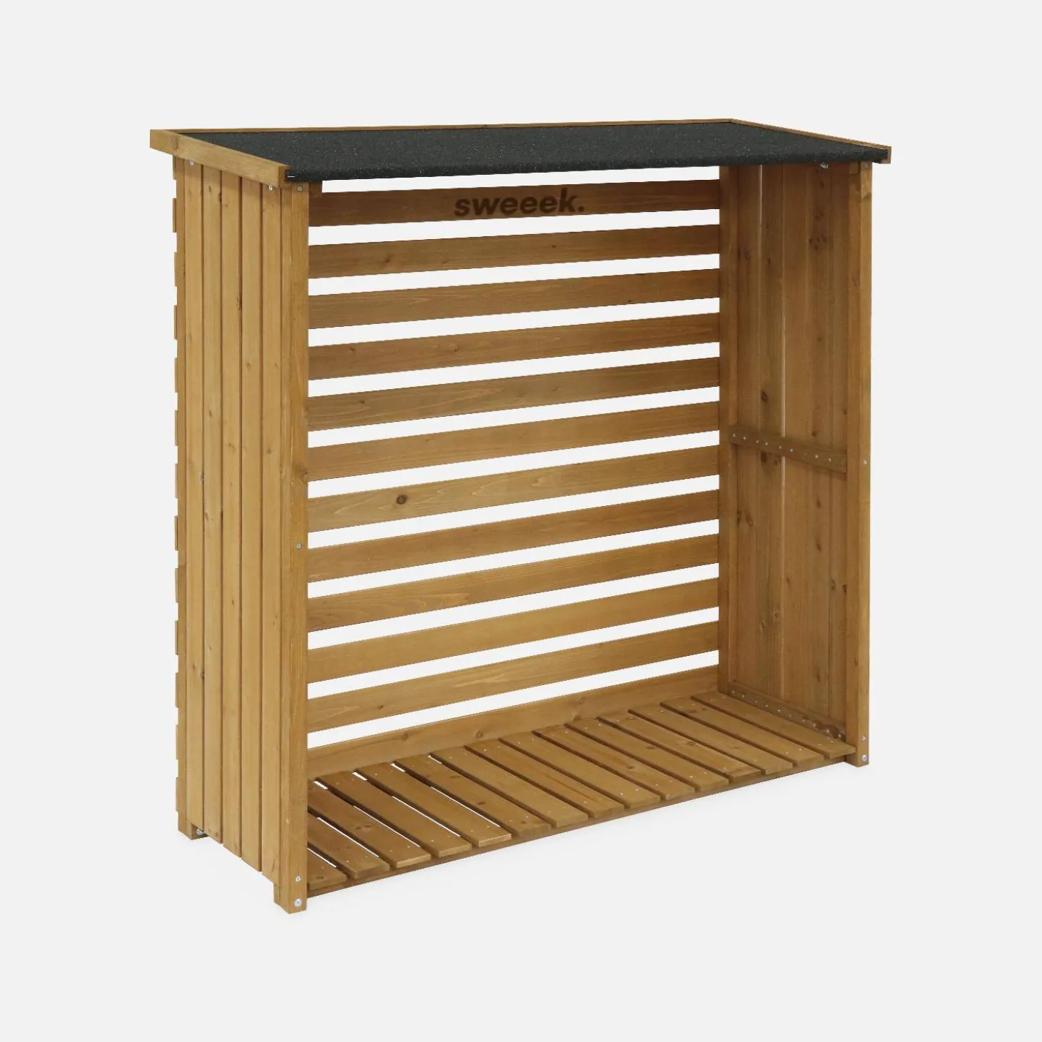Suporte para lenha em madeira de abeto, 120cm