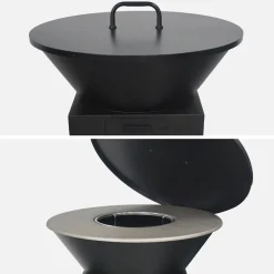 Tampa para fogueira de aço 80cm