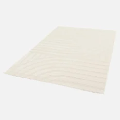 Tapete com padrão de arcos creme