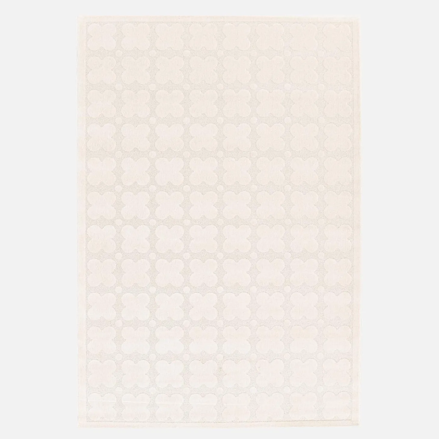 Tapete de interior com padrão gráfico creme