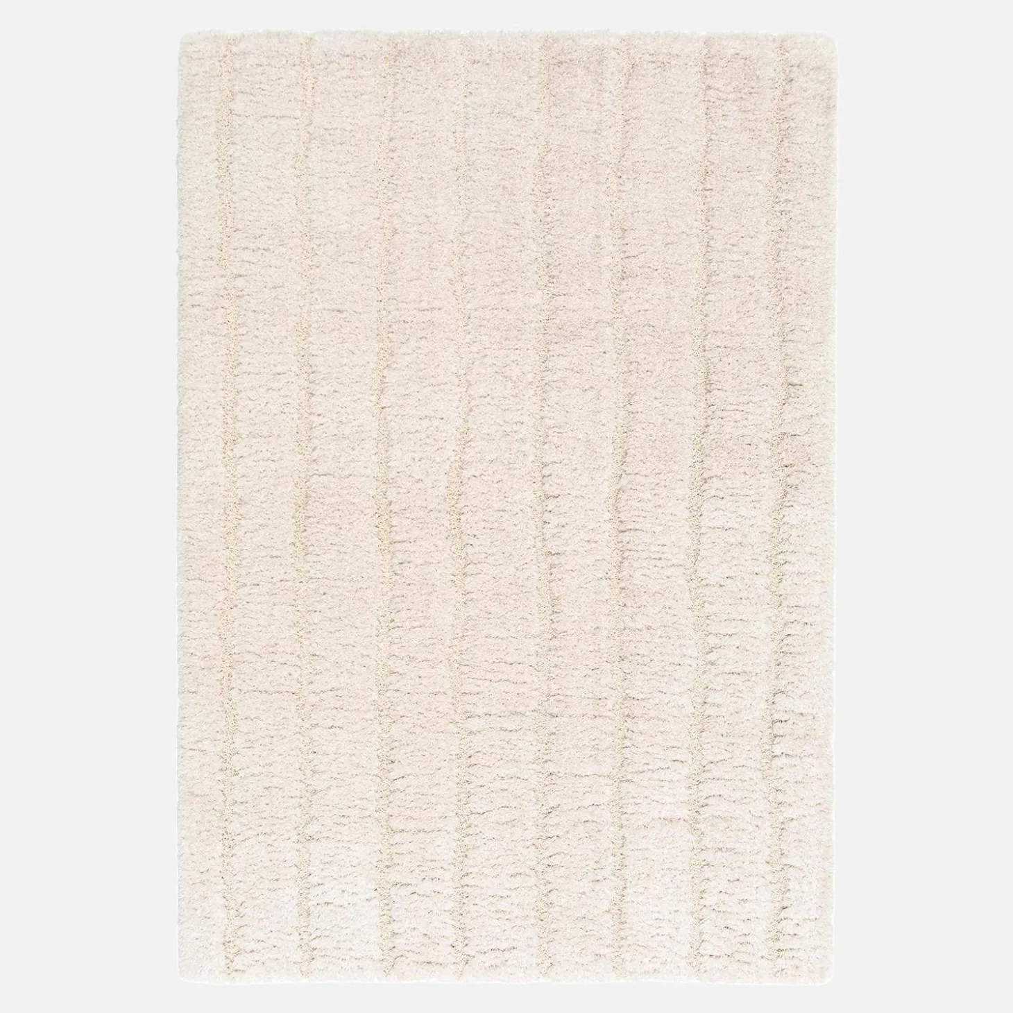 Tapete de interior com padrão linear creme