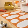 Tapete de interior com padrão moderno, laranja
