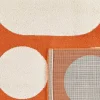 Tapete de interior com padrão moderno, laranja